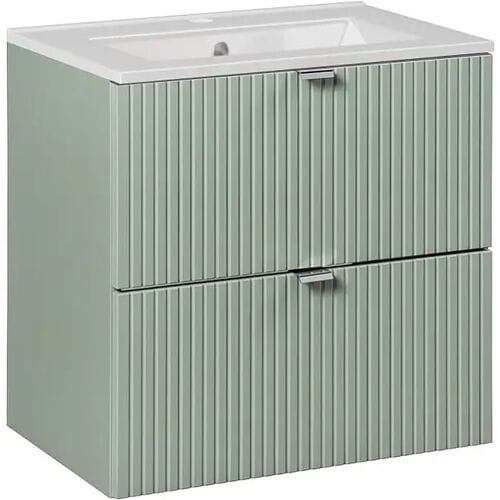 Petits-Meubles Enkele wastafel 60cm 2 laden Jade Groen