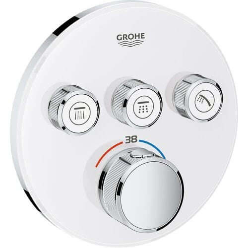 GROHE Grohtherm SmartControl Thermostatiche Douchekraan - Inbouw mengkraan - Met omstelling - Rond - Wit