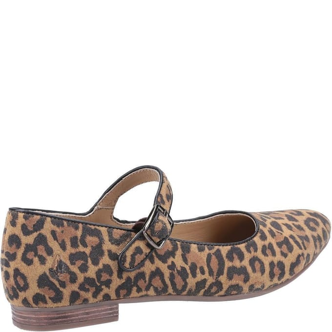 Hush Puppies Dames/dames Melissa Leopard Suede Mary Janes (Bruin/zwart)