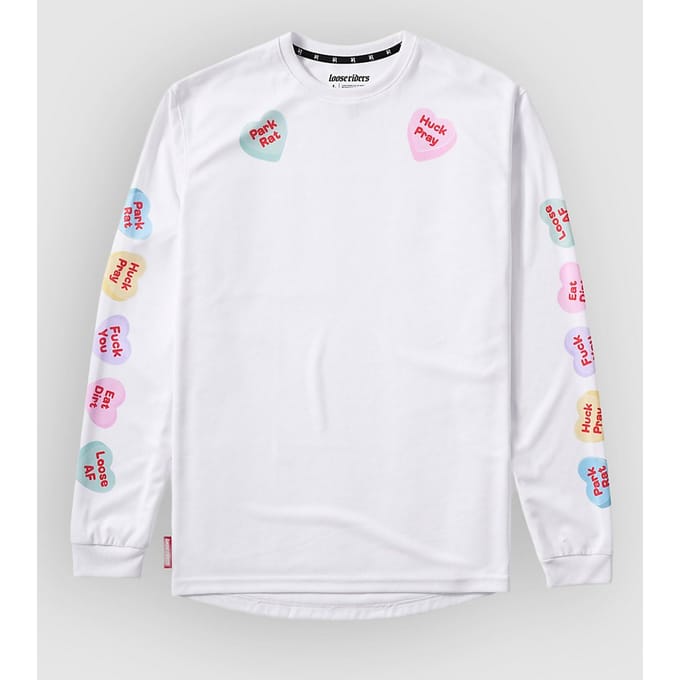 Loose Riders Candy Hearts Long Sleeve Jersey wit