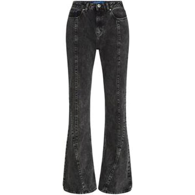 Karl Lagerfeld Klj Hr Flare Denim Stone Washed Black Maat: W27L30 | Flared Jeans Outlet | Dames | Zwart