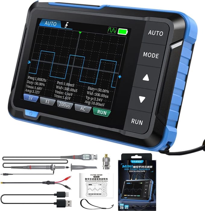FNIRSI Digitale Mini Oscilloscoop - Compact & Draagbaar - Signaalgenerator - 5 MS/s 1 MHz