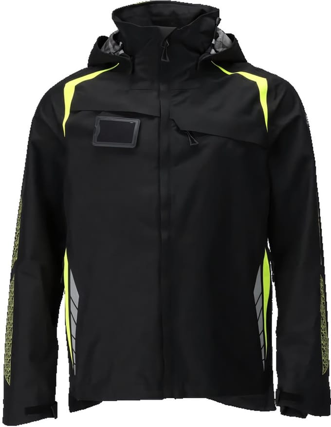 Mascot Accelerate Safe Shell jas 23001-231 - Zwart/hi-vis geel - L