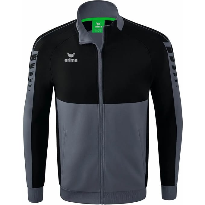 Erima Six Wings Worker Jack Kinderen - Zwart / Slate Grey | Maat: 128