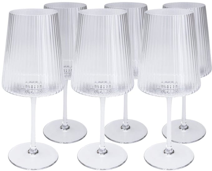 Wijnglazen Riffle (6/set) Kare Design