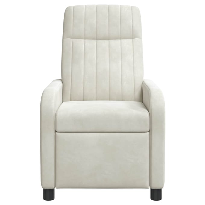vidaXL - Recliner - Crèmekleurig - fluweel