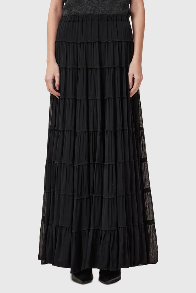 AllSaints Eva Maxi Skirt Black Taglia: 10 | Maxi gonne Outlet | Donna | Nero