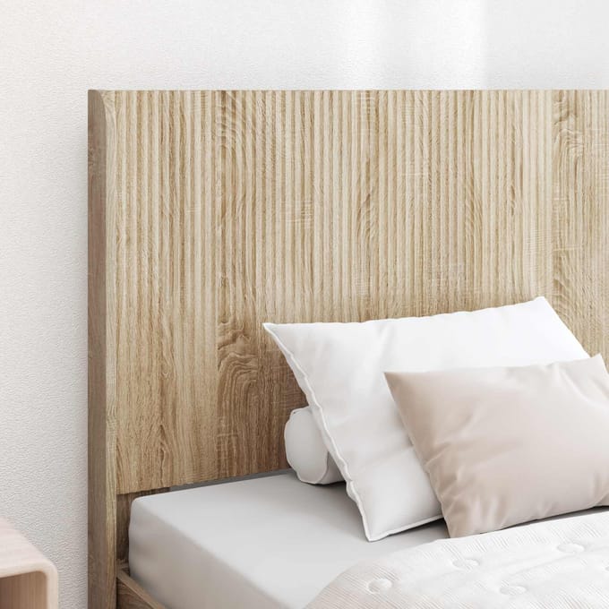 vidaXL - Hoofdbord - Sonoma - Eiken - Bewerkt - hout