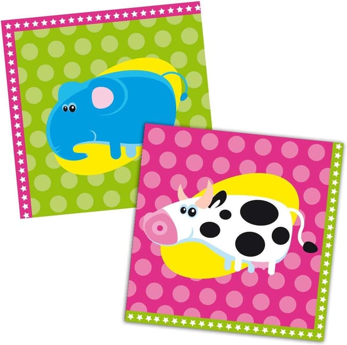 Animal Party Dieren Servetten 33x33cm - 20 stuks