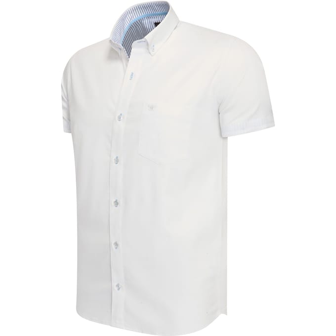 Cappuccino Italia - Heren Overhemden Toscana Stretch - Wit - Maat L
