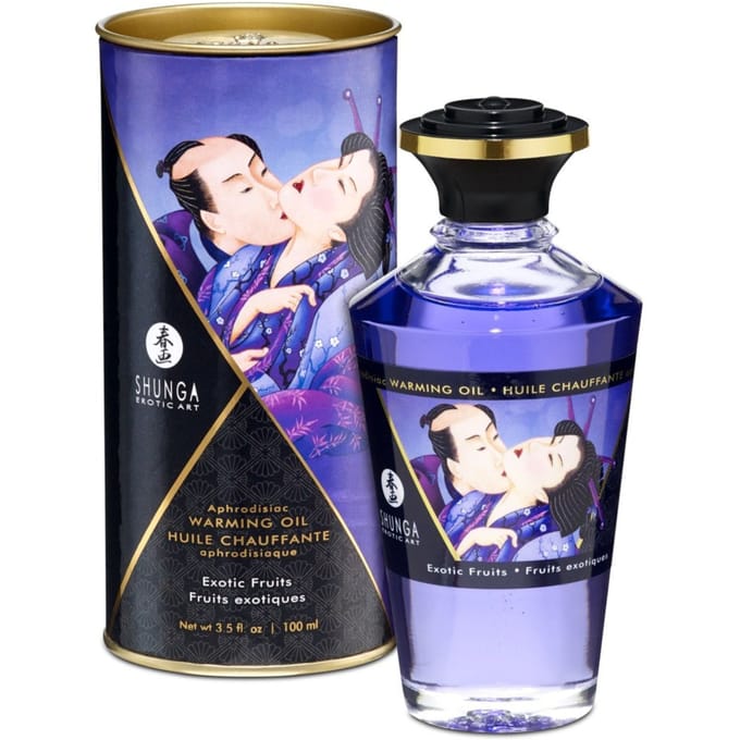 Shunga - Verwarmende Olie - Om Van Het Lichaam Te Likken - Exotic Fruit