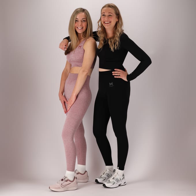 Sport set dames - Legging/Crop top - Zwart / M