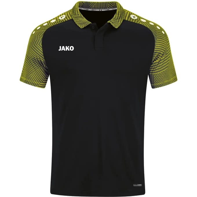 Jako Performance Polo Kinderen - Zachtgeel / Zwart | Maat: 152