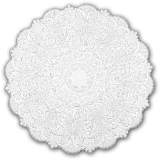 Plafond Rozet 156055 Profhome Sierelement plafond centrum rococo barok stijl wit Ø 75,2 cm