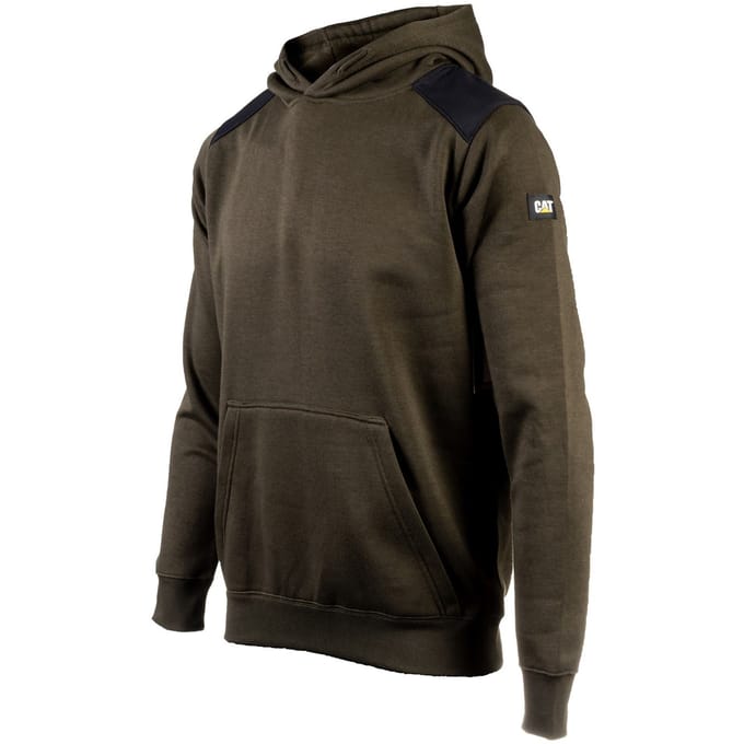 Caterpillar Essentials Polyester Heren Mosgroene Hoodie