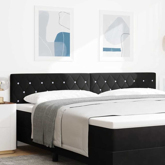 vidaXL - Hoofdbord - Zwart - 200 - cm - Fluweel