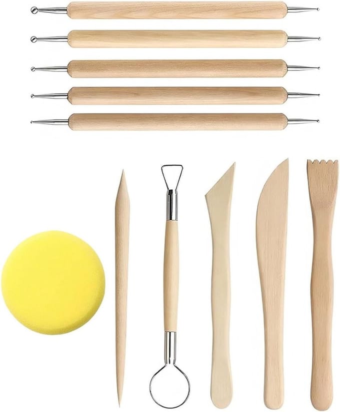 Complete Set van 10 Modelling Tools voor Boetseren, Houtbewerking en Sculpturen voor Professionals en Beginners