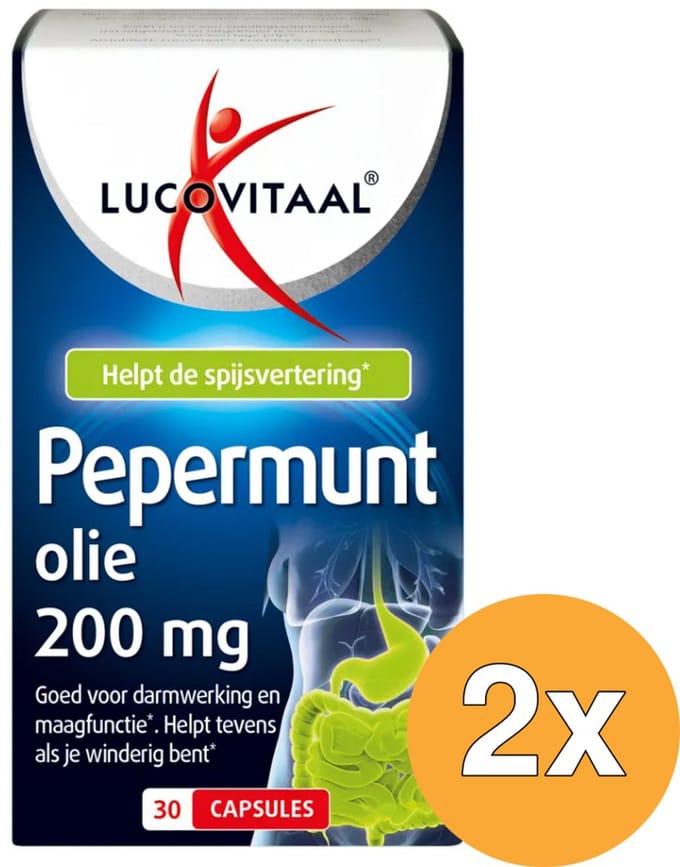 2x Lucovitaal Pepermuntolie (30 capsules)
