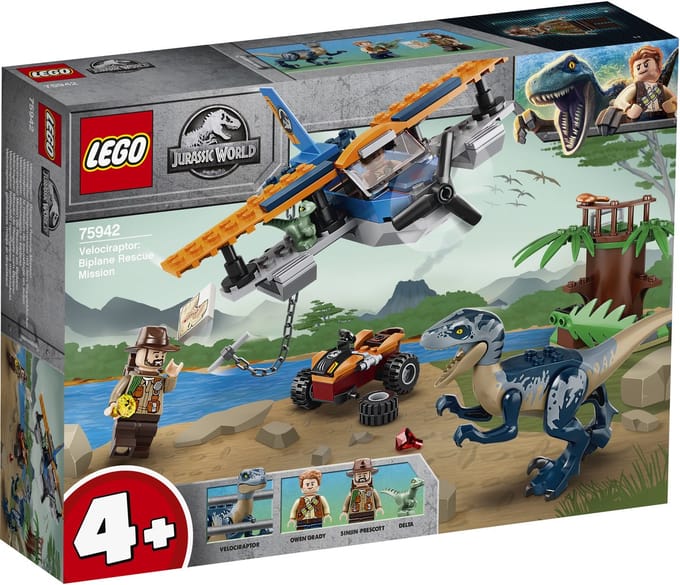 LEGO Jurassic World Velociraptor: Biplane Rescue Mission​ 75942