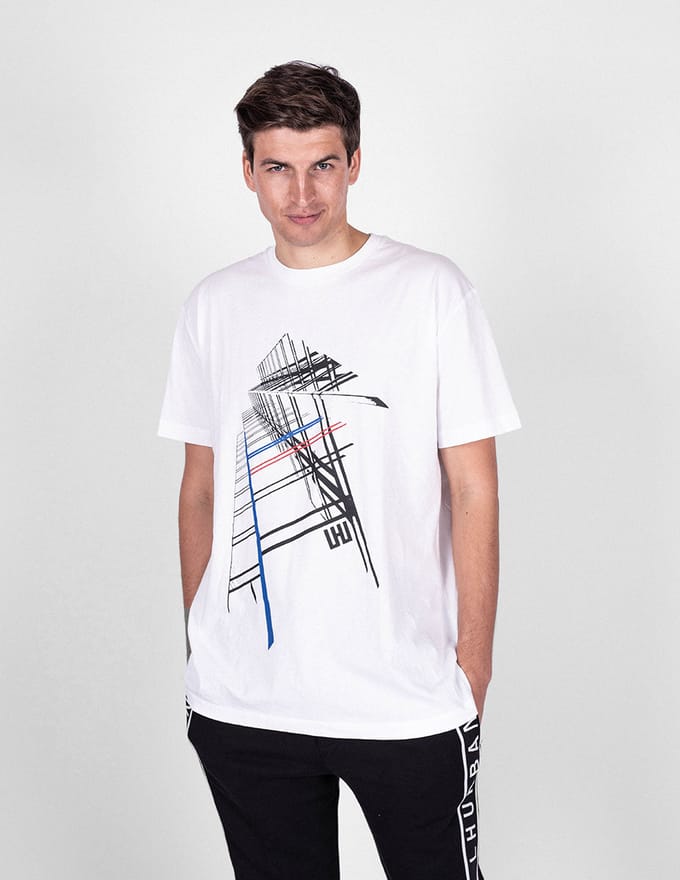 Les Hommes T-shirt City Mannen Wit