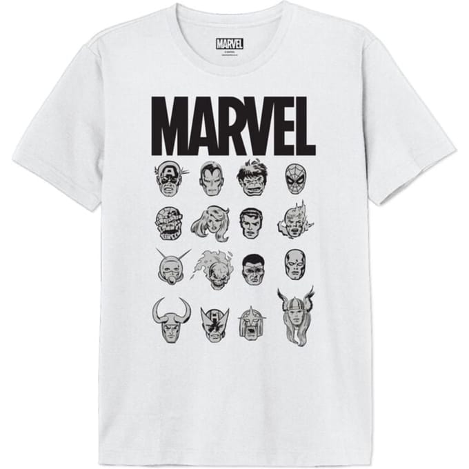 Marvel - Disney T-shirt - Marvel Character - S tot XXL - voor Mannen - wit