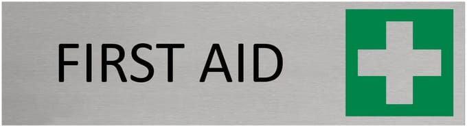CombiCraft Aluminium deurbordje First aid 165x45mm met tape - per stuk
