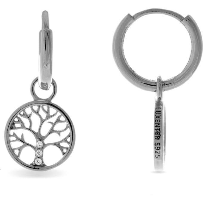 925 Sterling zilveren Levensboom oorbellen