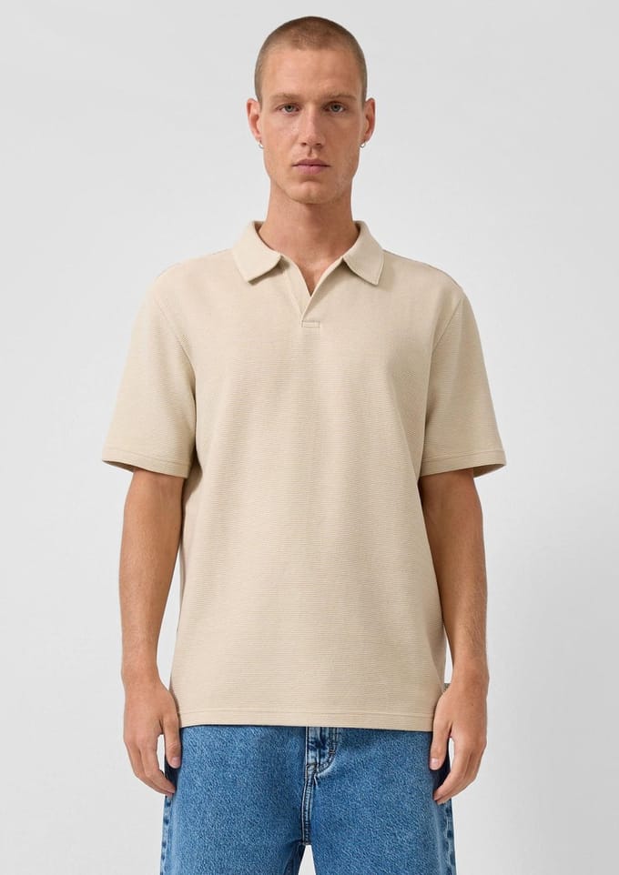 Polo met ottomanstructuur QS
