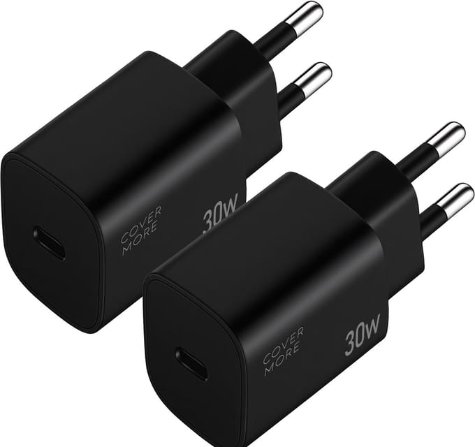 30w usb C snellader - Usb C oplader - Power adapter - Usb lader - Voor smartphone, tablet, laptop snelladen - Usb stekker - Zwart