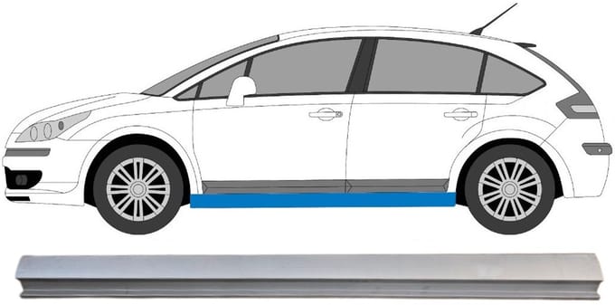 Reparatie dorpel onderste deel voor Citroen C4 2004-2011 / Links