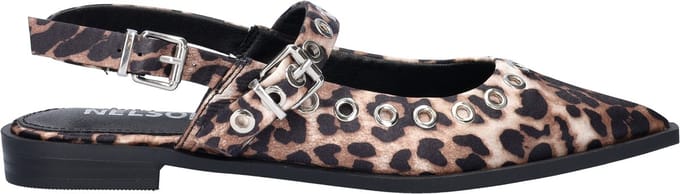 Nelson dames ballerina - Leopard - Maat 39