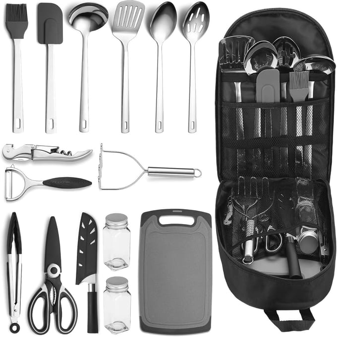 15-delige Camping Kookgerei Set - Compact en Draagbaar