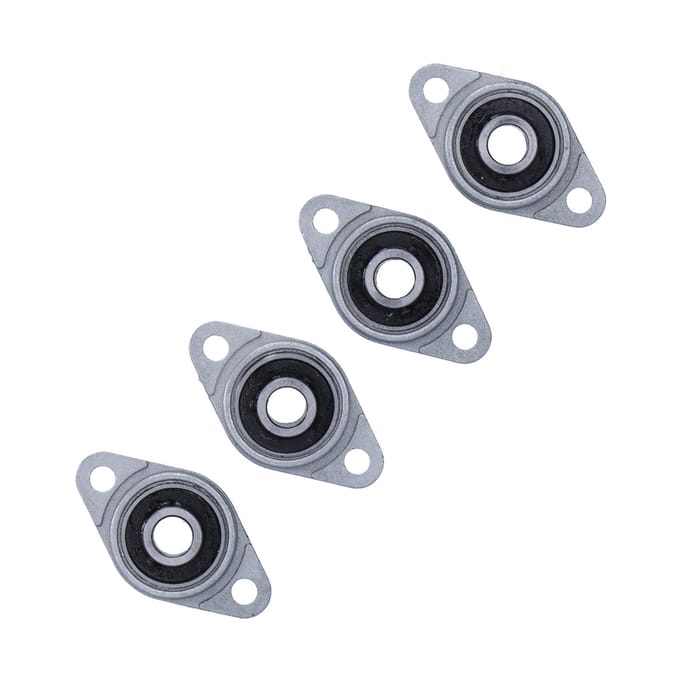 4 stuks flensgemonteerd lager horizontale trapeziumschroef beugel ondersteuning voor 3D-printer T8 gray