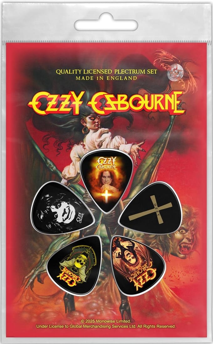 Ozzy Osbourne - The Ultimate Sin Plectrum - Set van 5 - Zwart