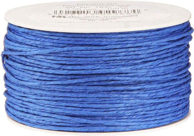 Papierkoord draad gewikkeld Ø2mm 100m Blauw