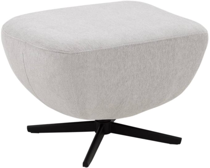 Goossens Saar hocker - Stof - Beige - 53 x 47 x 62 cm