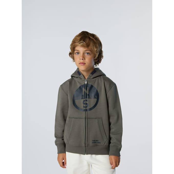 North Sails Hoodie Volledige ritssluiting met maxi-logo