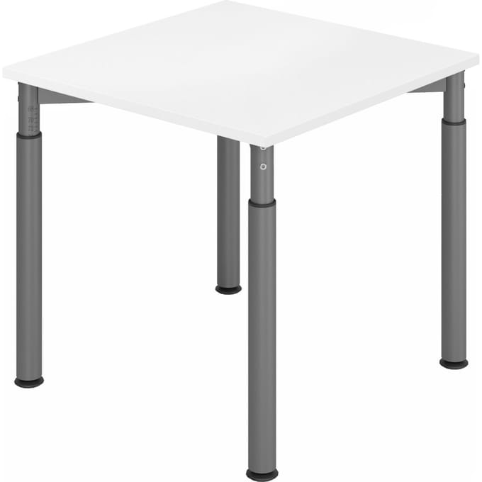 YAMA 8 G | Bureau - 80 x 80 Tafelhoogte I In hoogte verstelbaar Wit/Grafiet