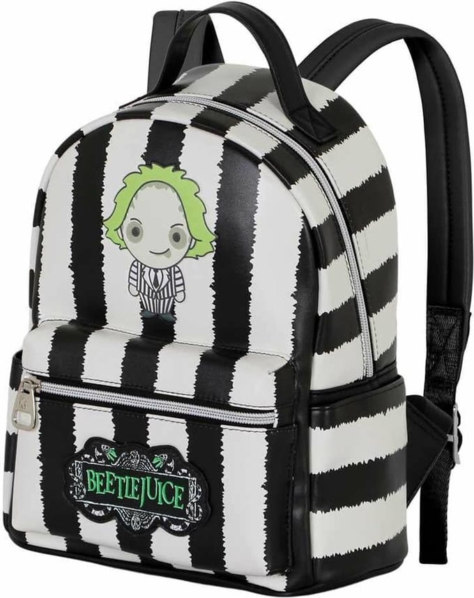 Karactermania - Beetlejuice Strepen-Heady Rugzak - Backpack - Schoudertas - Wit
