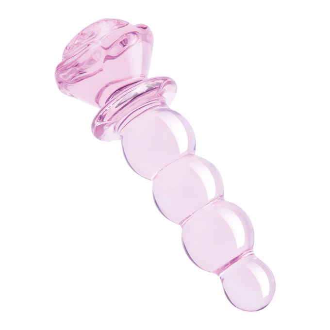 'Glaze Glass - Rosebud Beaded Plug', 14 cm
