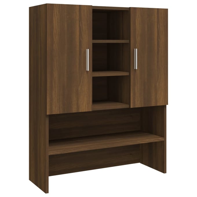 vidaXL - Wasmachinekast - 70,5x25,5x90 - cm - bruin - eikenkleur