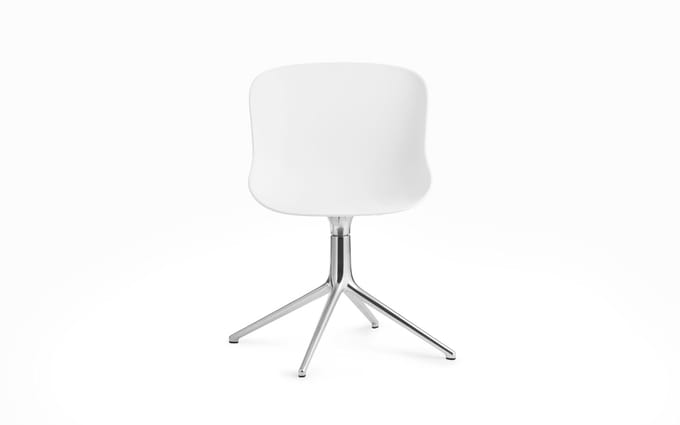 Normann Copenhagen Hyg Draaistoel - wit - aluminium