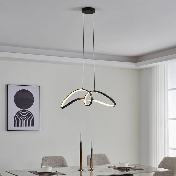 EGLO connect.z Calarossa-Z Smart Hanglamp - LED - 70.5 cm - Zwart|Wit - Instelbaar RGB & wit licht - Dimbaar - Zigbee