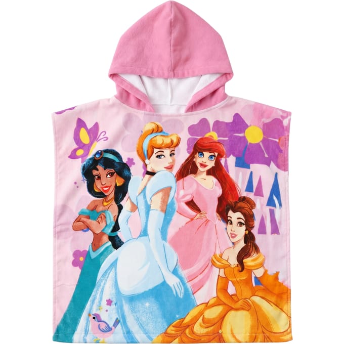 Disney - Princess - Poncho - 50 x 100 cm. - Sneldrogend - Prinsessen - Badponcho handdoek