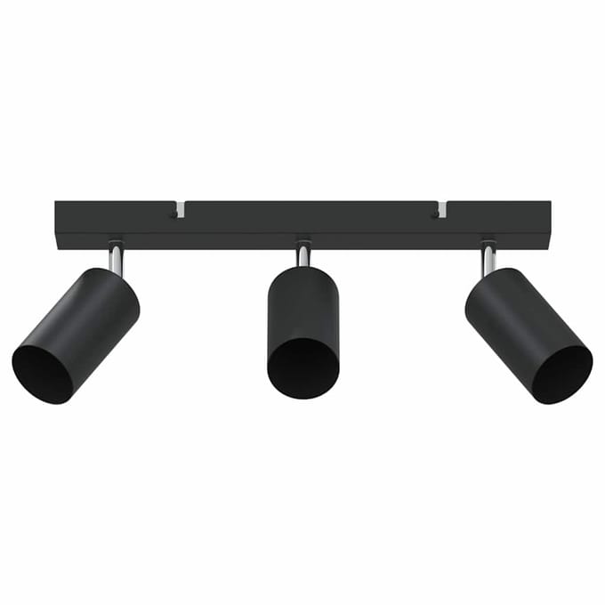 vidaXL Plafondspot met schijnwerpers Zwart 38 x 6 x 16 cm Metaal