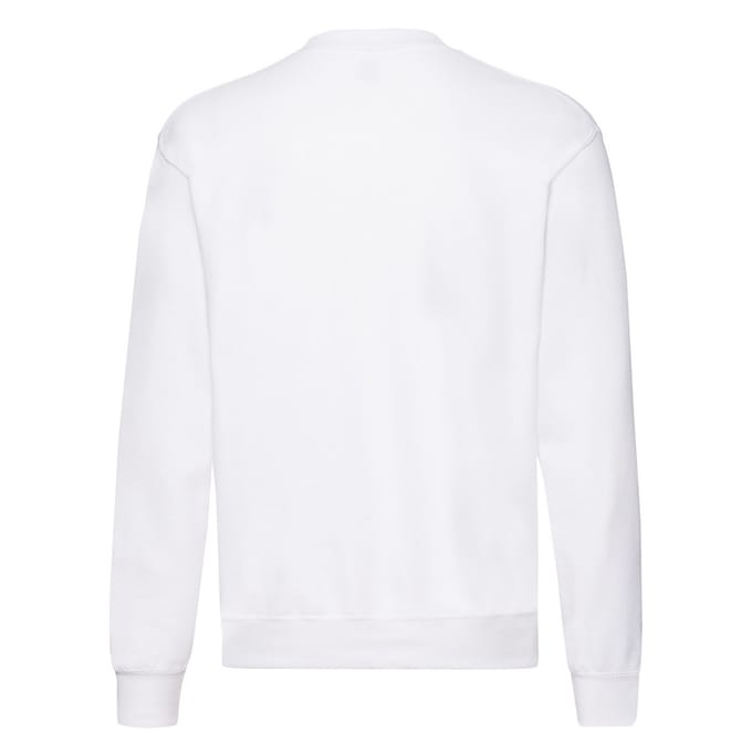 Fruit of the Loom Heren Klassiek Ingelegd Sweatshirt (Wit)
