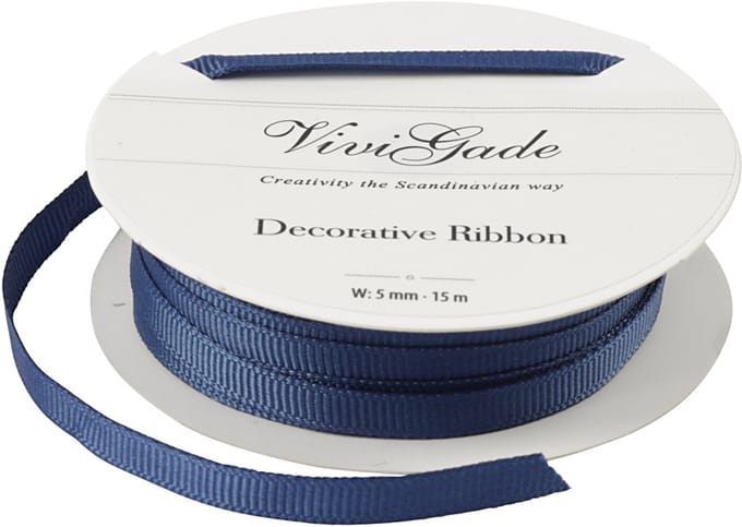 Decoratie lint, B: 6 mm, blauw, 15 m/ 1 rol