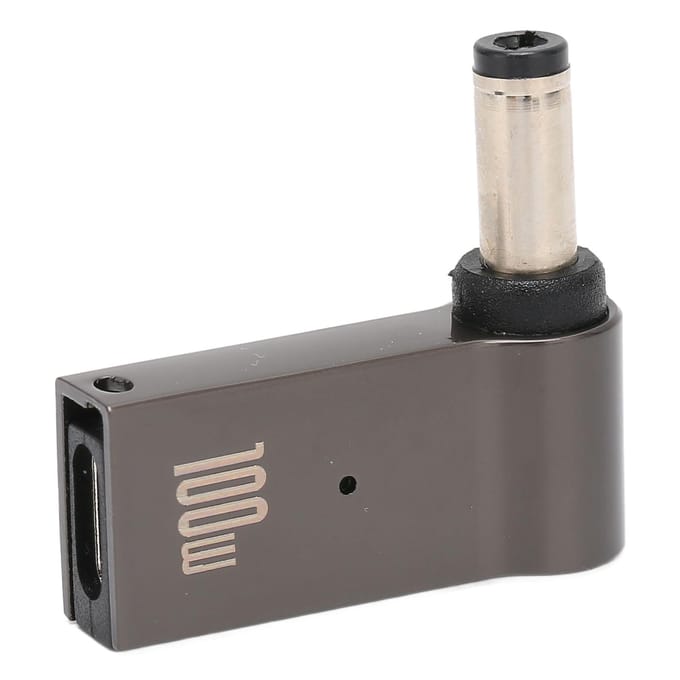 PD 100W Adapter Type C Vrouwelijk naar Mannelijk Aluminiumlegering Behuizing Licht Draagbare Oplaadadapter voor gray