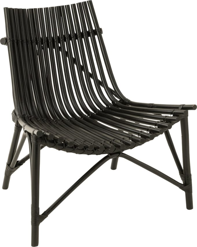 J-Line stoel Rotan - jute - zwart