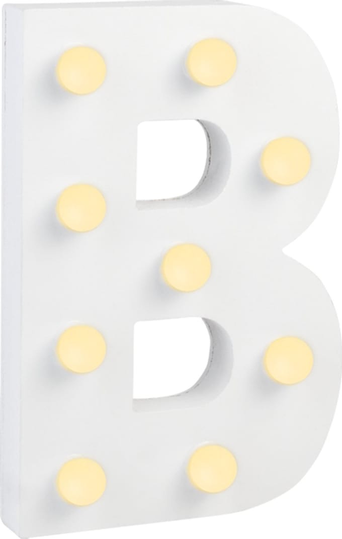 Verlichting | LED Letter | Letter B | Afmeting: 16x11cm